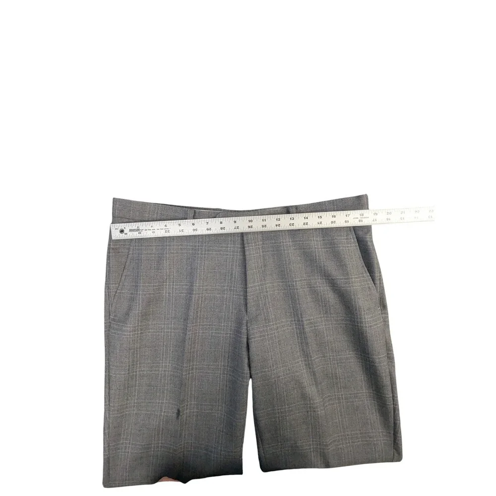 Indochino Men's 40R Gray Plaid 100% Wool 2 Piece Suit 36/37W Custom Old Money